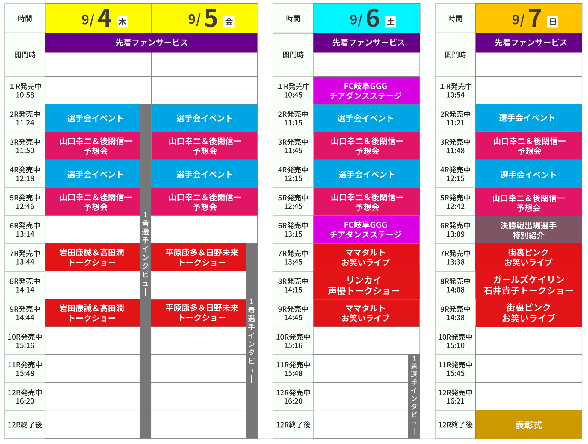 スケジュール